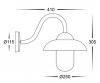 Loka Aluminium Barn Black Wall Light